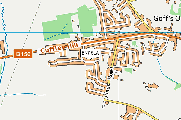 EN7 5LA map - OS VectorMap District (Ordnance Survey)