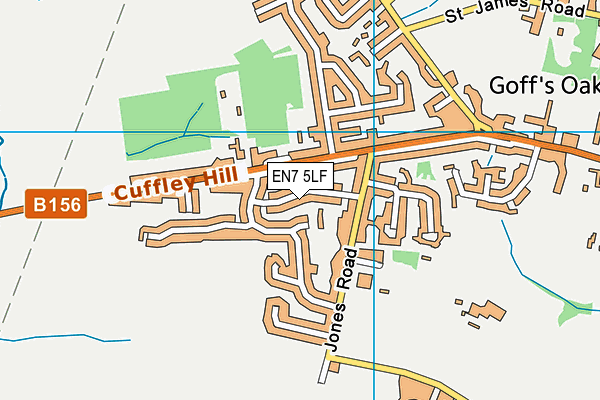 EN7 5LF map - OS VectorMap District (Ordnance Survey)