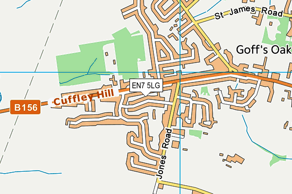 EN7 5LG map - OS VectorMap District (Ordnance Survey)
