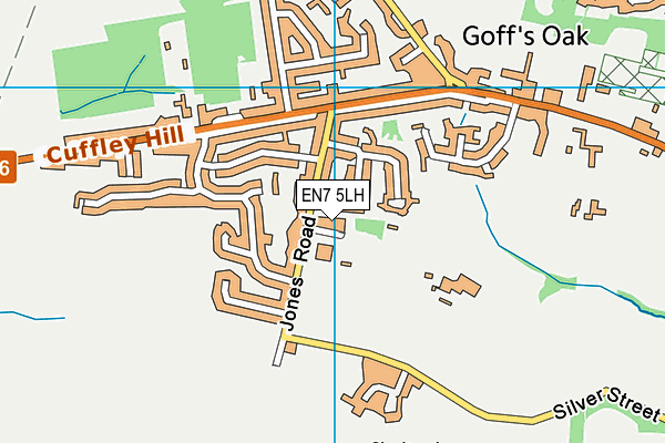EN7 5LH map - OS VectorMap District (Ordnance Survey)