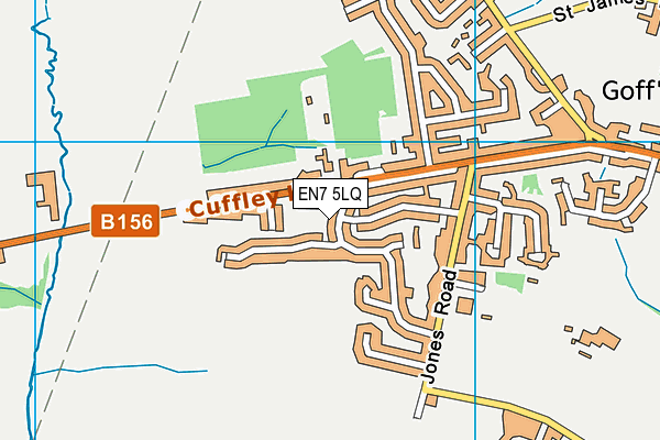 EN7 5LQ map - OS VectorMap District (Ordnance Survey)