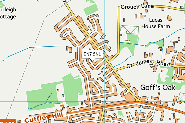 EN7 5NL map - OS VectorMap District (Ordnance Survey)