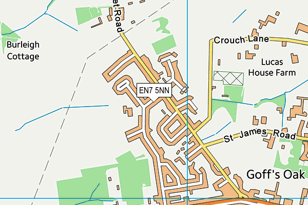 EN7 5NN map - OS VectorMap District (Ordnance Survey)