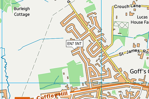 EN7 5NT map - OS VectorMap District (Ordnance Survey)