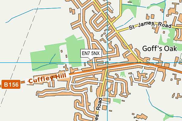 EN7 5NX map - OS VectorMap District (Ordnance Survey)