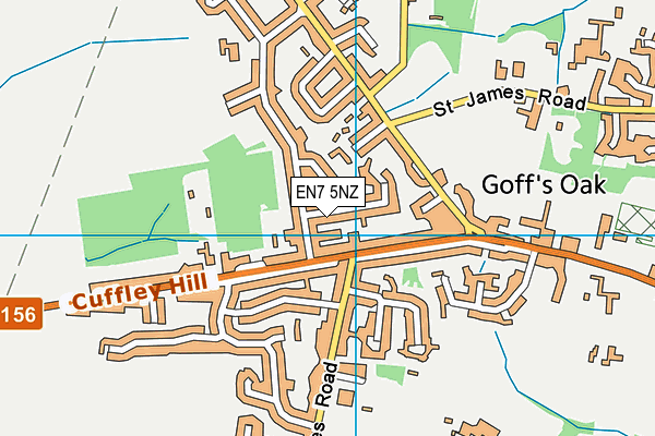 EN7 5NZ map - OS VectorMap District (Ordnance Survey)