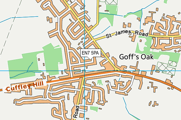 EN7 5PA map - OS VectorMap District (Ordnance Survey)