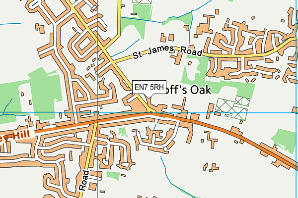 EN7 5RH map - OS VectorMap District (Ordnance Survey)