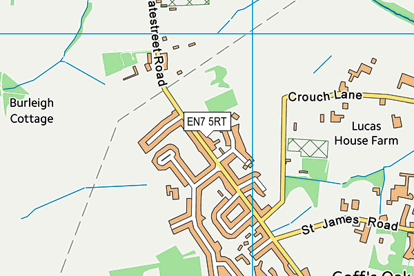 EN7 5RT map - OS VectorMap District (Ordnance Survey)