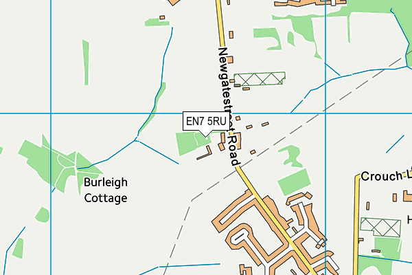 EN7 5RU map - OS VectorMap District (Ordnance Survey)
