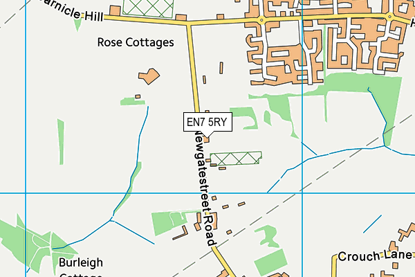 EN7 5RY map - OS VectorMap District (Ordnance Survey)