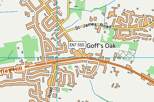 EN7 5SS map - OS VectorMap District (Ordnance Survey)