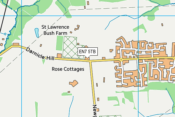 EN7 5TB map - OS VectorMap District (Ordnance Survey)