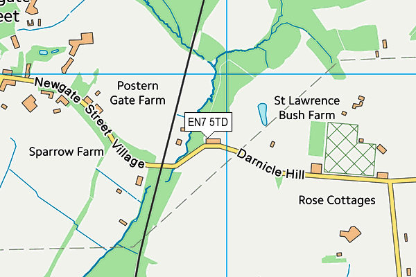 EN7 5TD map - OS VectorMap District (Ordnance Survey)