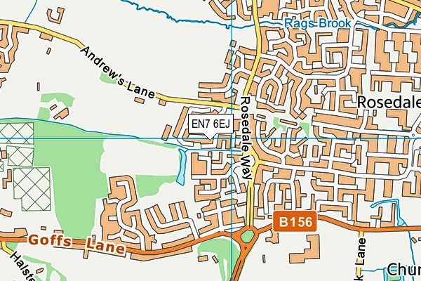 EN7 6EJ map - OS VectorMap District (Ordnance Survey)