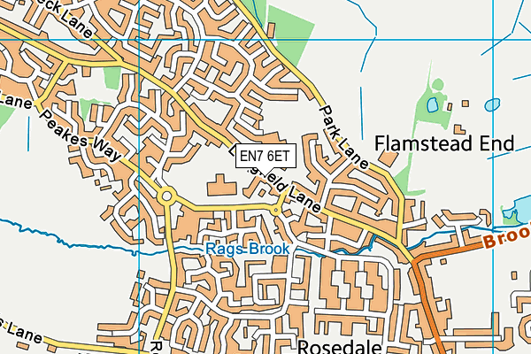 EN7 6ET map - OS VectorMap District (Ordnance Survey)