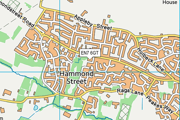 EN7 6GT map - OS VectorMap District (Ordnance Survey)
