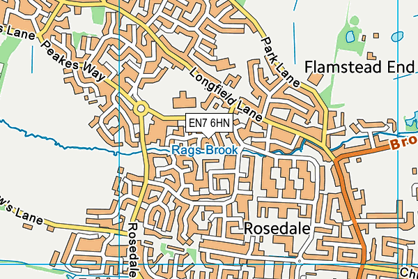 EN7 6HN map - OS VectorMap District (Ordnance Survey)