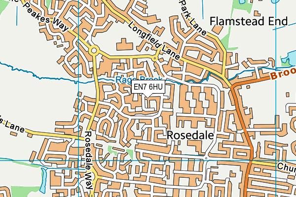 EN7 6HU map - OS VectorMap District (Ordnance Survey)