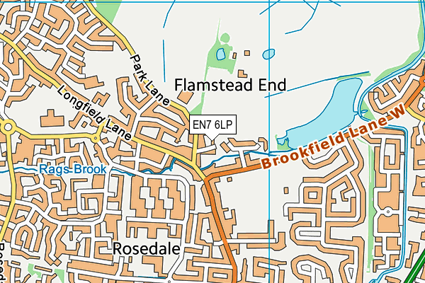 EN7 6LP map - OS VectorMap District (Ordnance Survey)