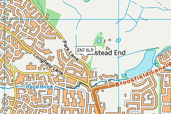 EN7 6LR map - OS VectorMap District (Ordnance Survey)