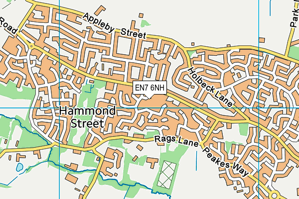 EN7 6NH map - OS VectorMap District (Ordnance Survey)