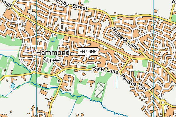 EN7 6NP map - OS VectorMap District (Ordnance Survey)
