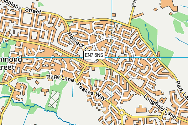 EN7 6NS map - OS VectorMap District (Ordnance Survey)