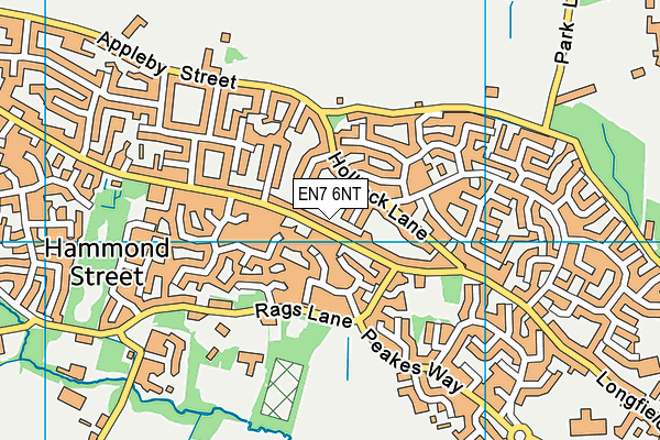 EN7 6NT map - OS VectorMap District (Ordnance Survey)