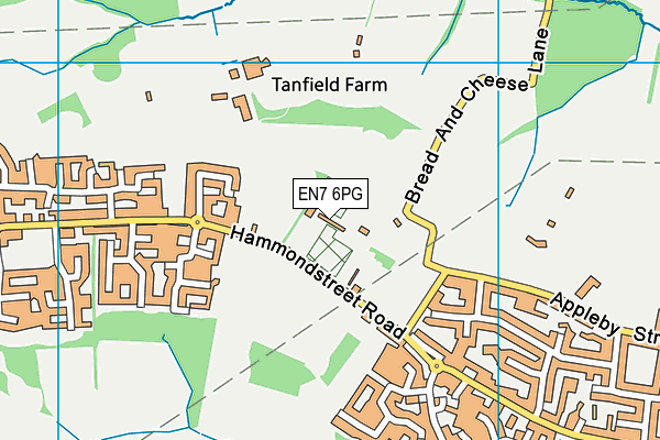 EN7 6PG map - OS VectorMap District (Ordnance Survey)