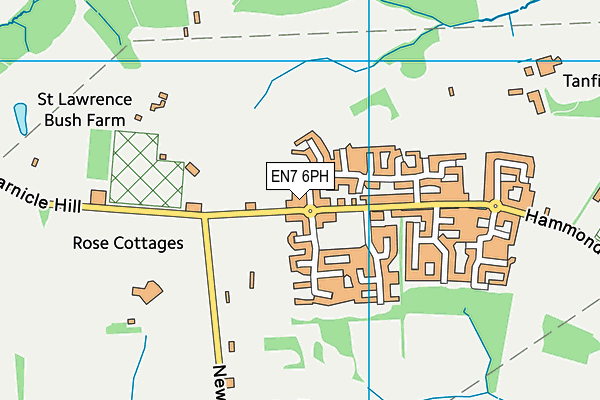 EN7 6PH map - OS VectorMap District (Ordnance Survey)