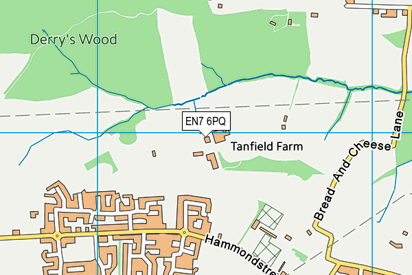 EN7 6PQ map - OS VectorMap District (Ordnance Survey)