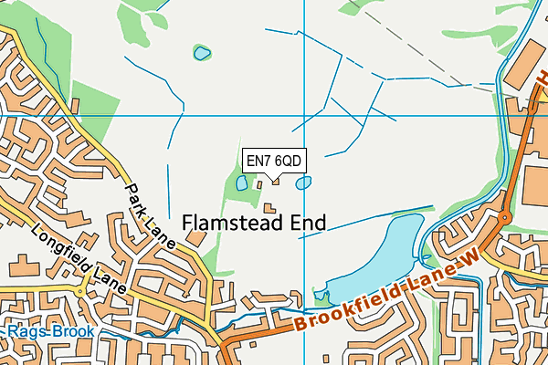EN7 6QD map - OS VectorMap District (Ordnance Survey)