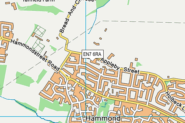 EN7 6RA map - OS VectorMap District (Ordnance Survey)