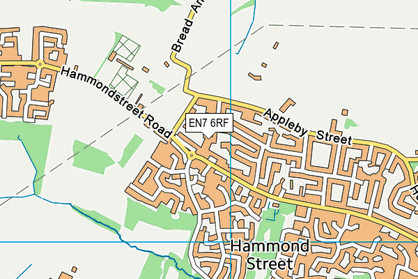 EN7 6RF map - OS VectorMap District (Ordnance Survey)