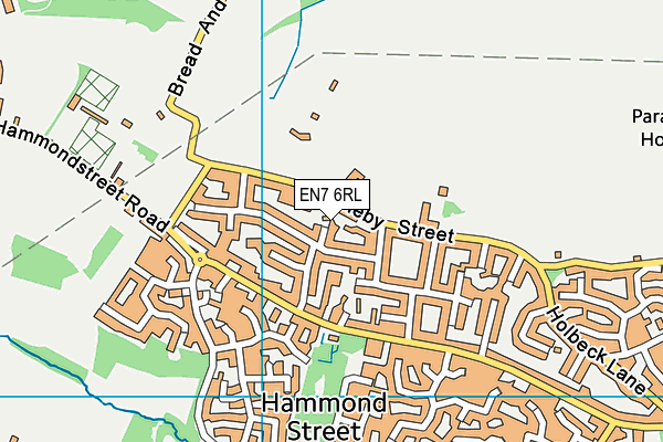 EN7 6RL map - OS VectorMap District (Ordnance Survey)