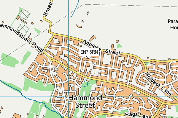 EN7 6RN map - OS VectorMap District (Ordnance Survey)