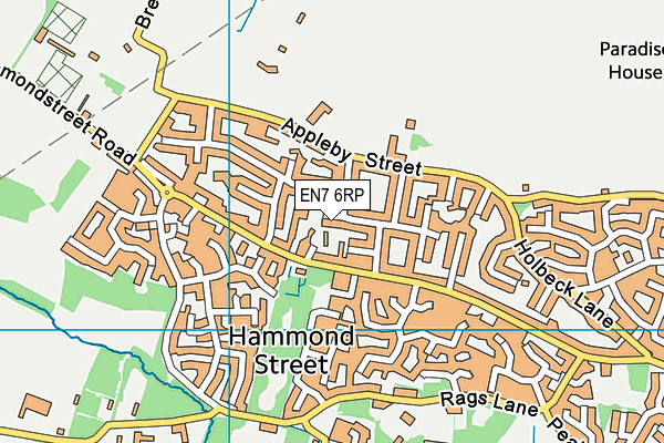 EN7 6RP map - OS VectorMap District (Ordnance Survey)