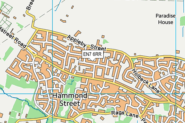 EN7 6RR map - OS VectorMap District (Ordnance Survey)