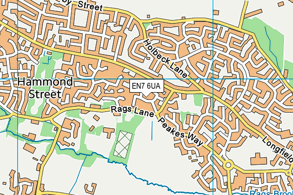 EN7 6UA map - OS VectorMap District (Ordnance Survey)