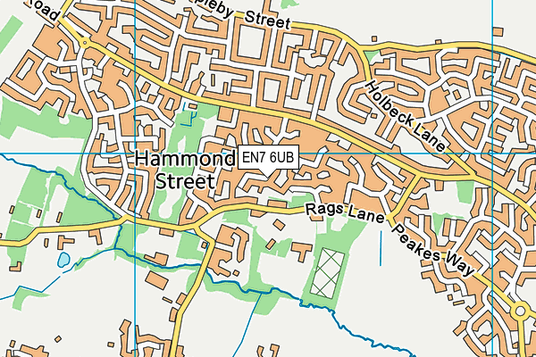 EN7 6UB map - OS VectorMap District (Ordnance Survey)