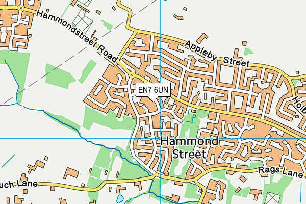 EN7 6UN map - OS VectorMap District (Ordnance Survey)