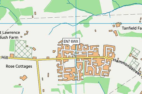 EN7 6WX map - OS VectorMap District (Ordnance Survey)