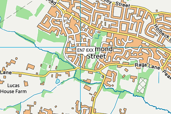 EN7 6XX map - OS VectorMap District (Ordnance Survey)