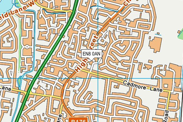 EN8 0AN map - OS VectorMap District (Ordnance Survey)