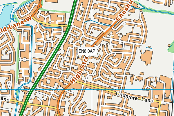 EN8 0AP map - OS VectorMap District (Ordnance Survey)