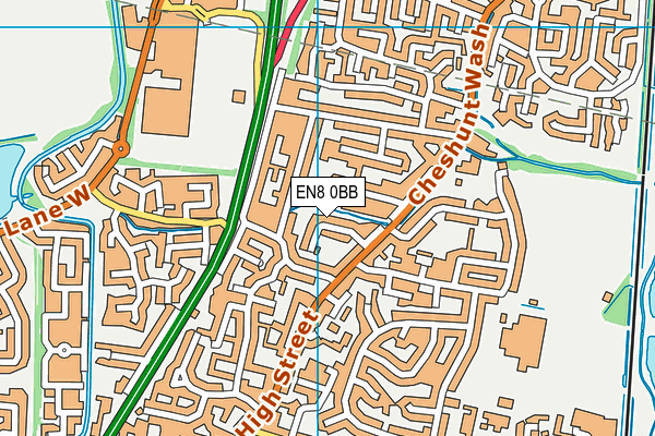 EN8 0BB map - OS VectorMap District (Ordnance Survey)