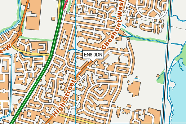 EN8 0DN map - OS VectorMap District (Ordnance Survey)