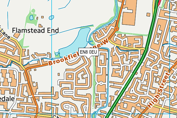 EN8 0EU map - OS VectorMap District (Ordnance Survey)