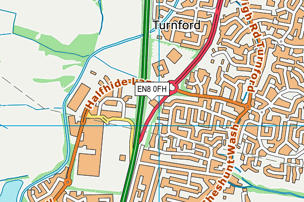 EN8 0FH map - OS VectorMap District (Ordnance Survey)